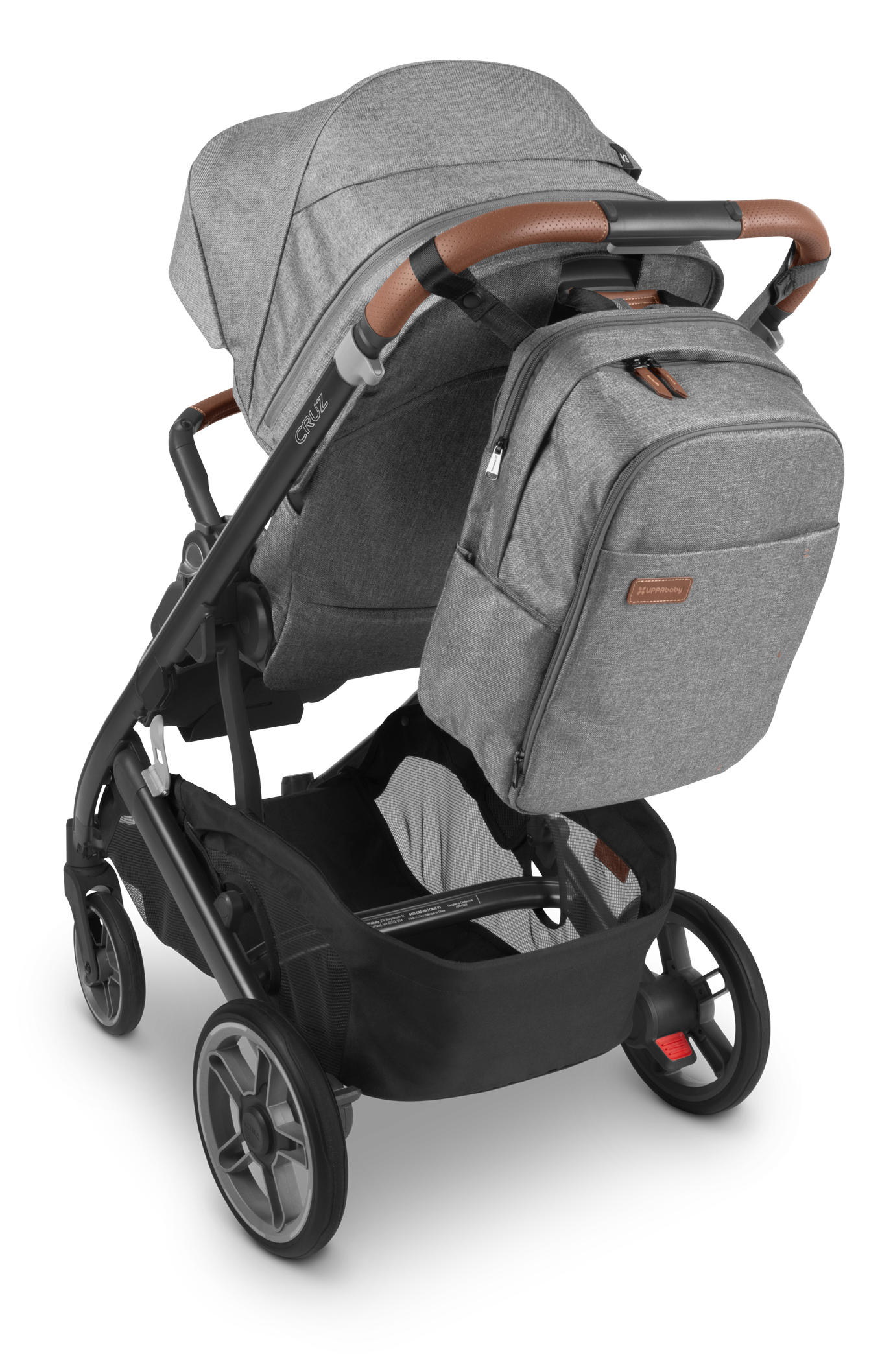 UPPAbaby Nappy Bag Pro Greyson (grey melange/saddle leather)
