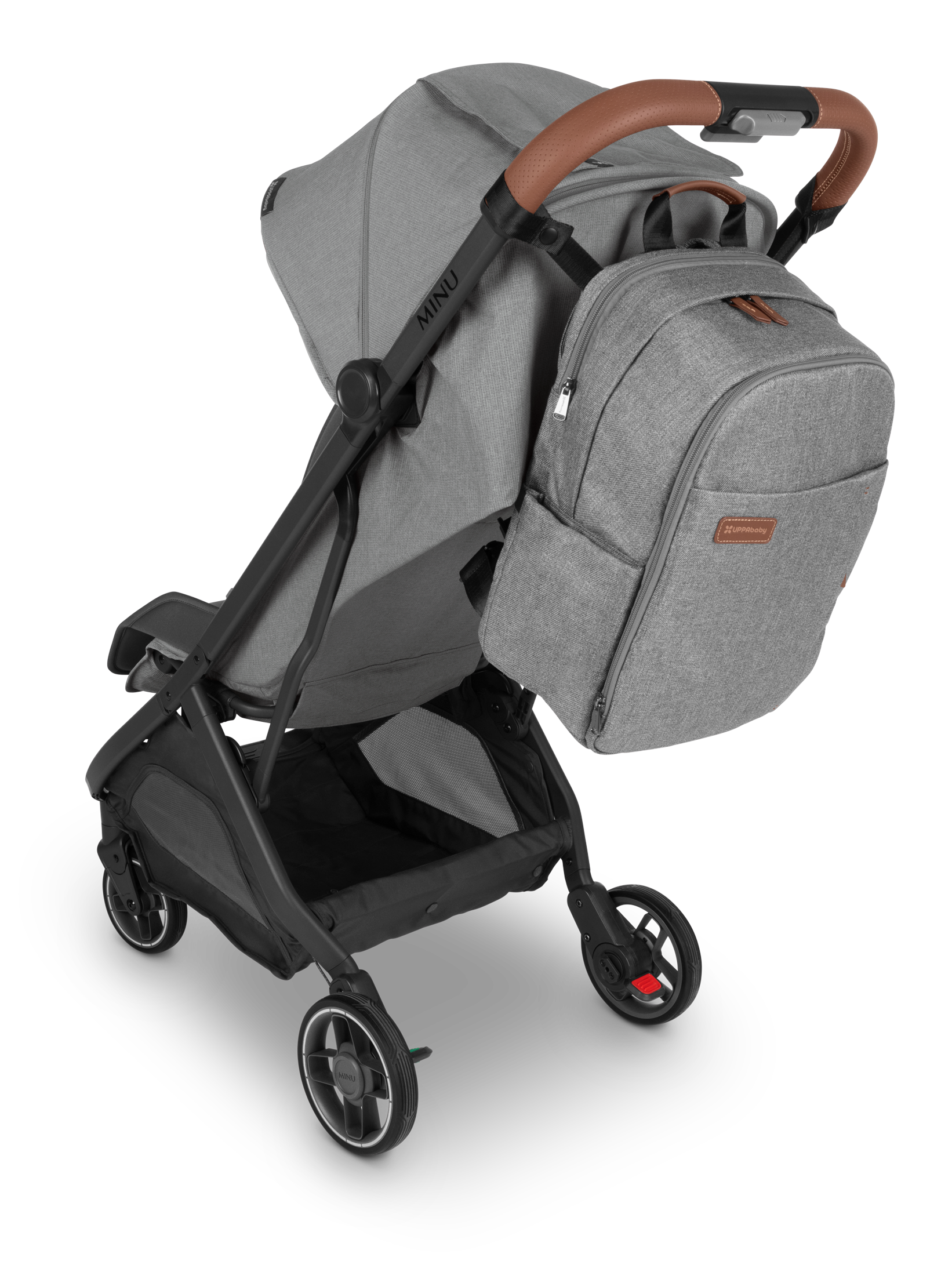 UPPAbaby Nappy Bag Pro Greyson (grey melange/saddle leather)