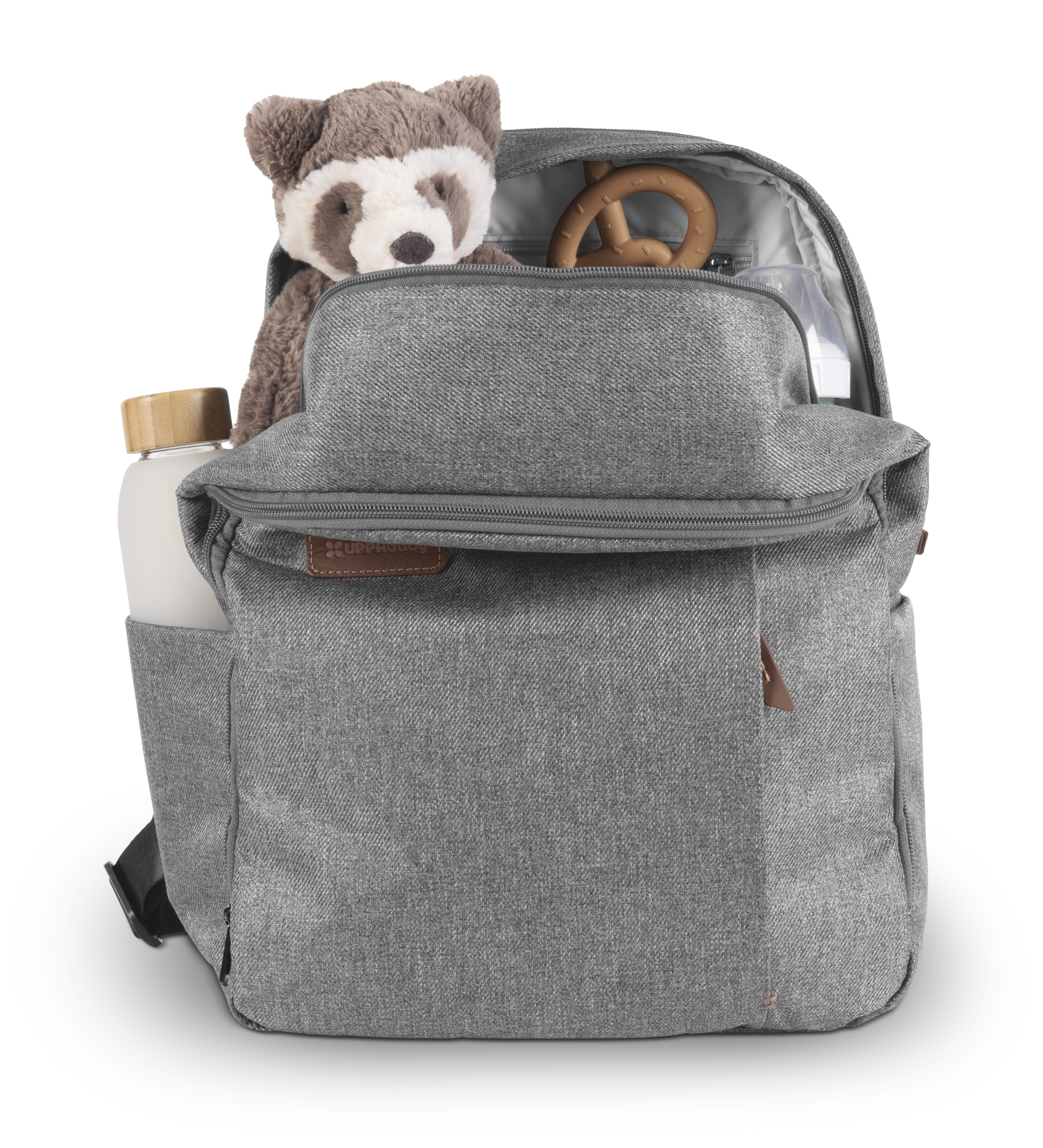 UPPAbaby Nappy Bag Pro Greyson (grey melange/saddle leather)