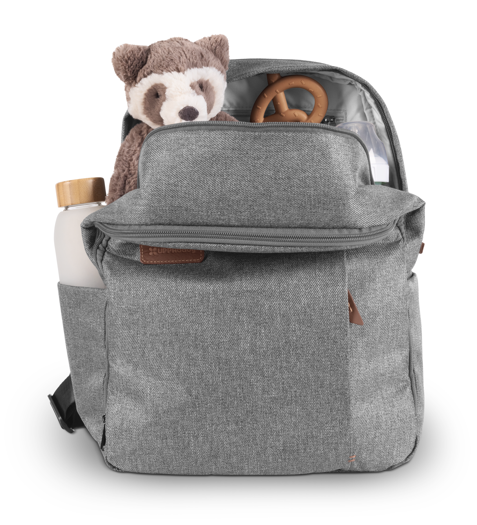 UPPAbaby Nappy Bag Pro Greyson (grey melange/saddle leather)