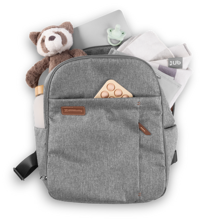 UPPAbaby Nappy Bag Pro Greyson (grey melange/saddle leather)