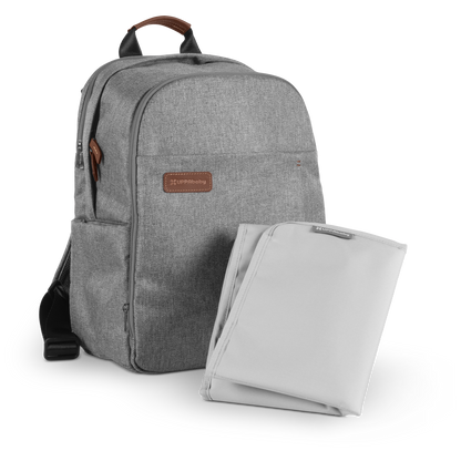 UPPAbaby Nappy Bag Pro Greyson (grey melange/saddle leather)
