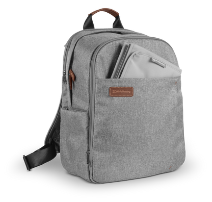 UPPAbaby Nappy Bag Pro Greyson (grey melange/saddle leather)
