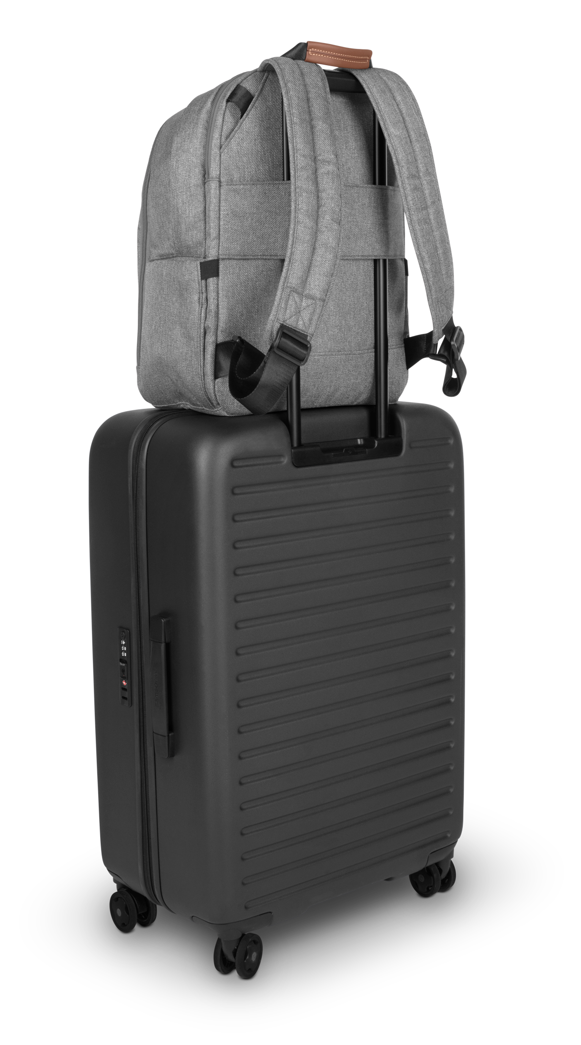 UPPAbaby Nappy Bag Pro Greyson (grey melange/saddle leather)