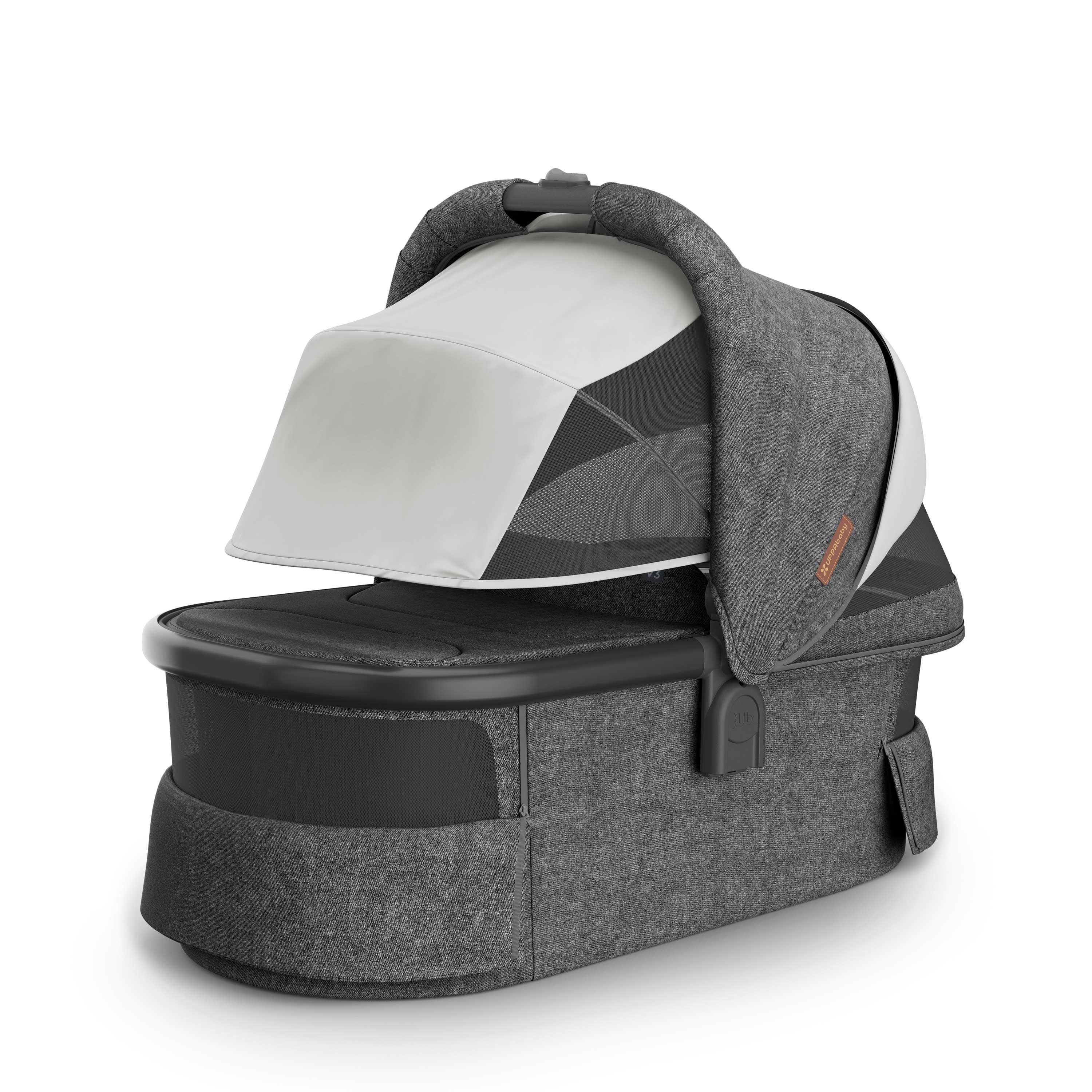 UPPAbaby V3 Bassinet - Charcoal Melange / Black (Greyson)