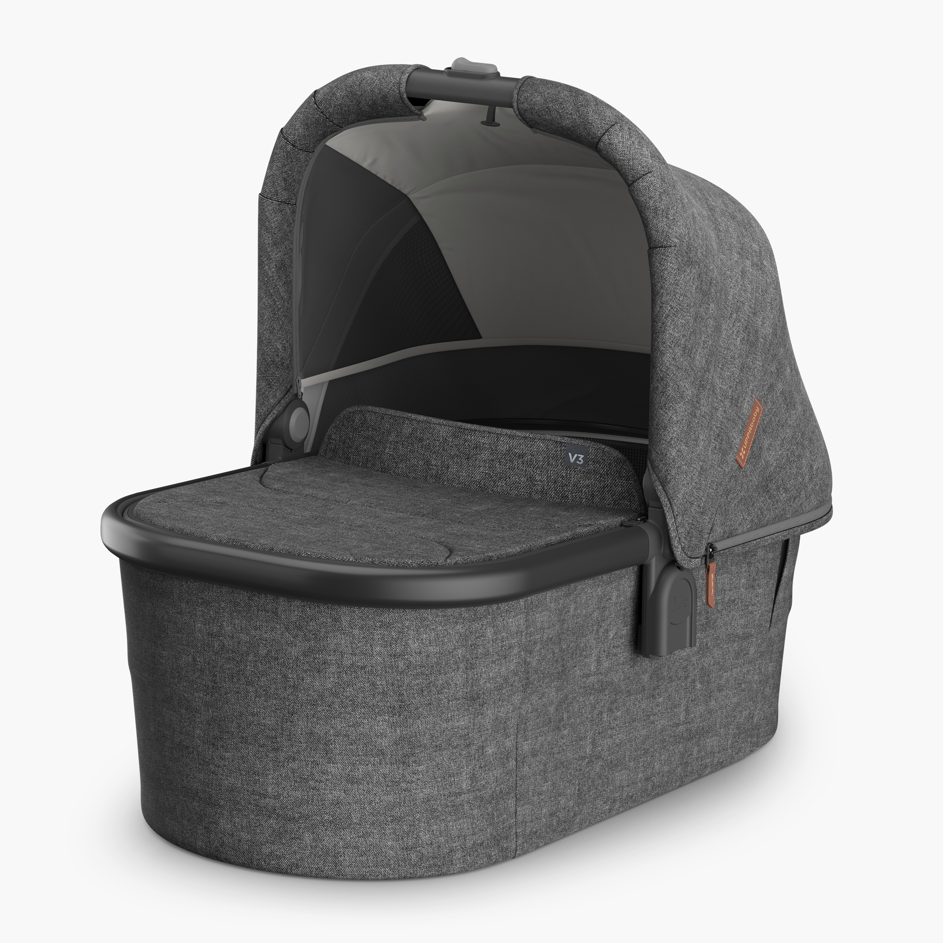 UPPAbaby V3 Bassinet - Charcoal Melange / Black (Greyson)