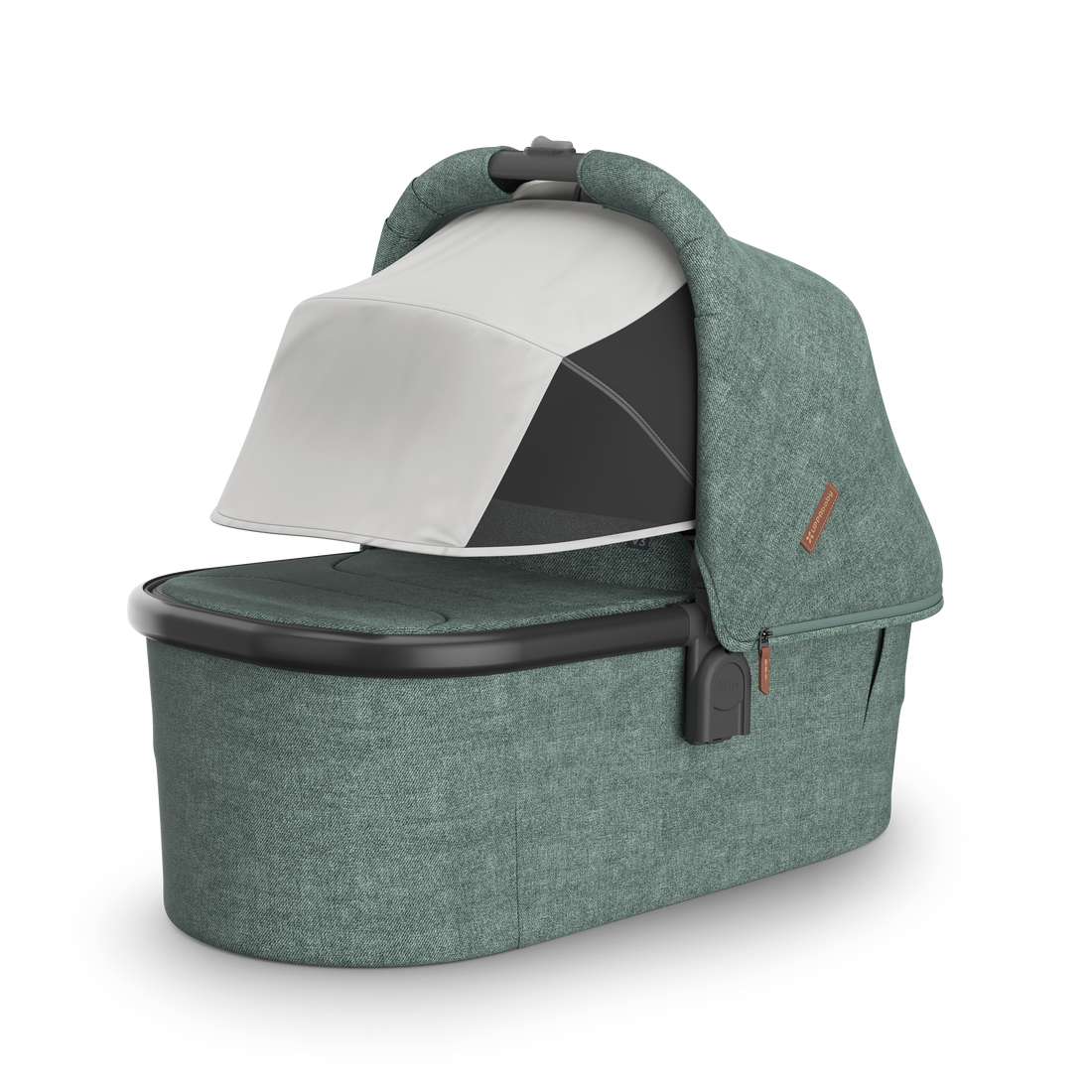 UPPAbaby V3 Bassinet - Gwen (Green Melange), sunshade