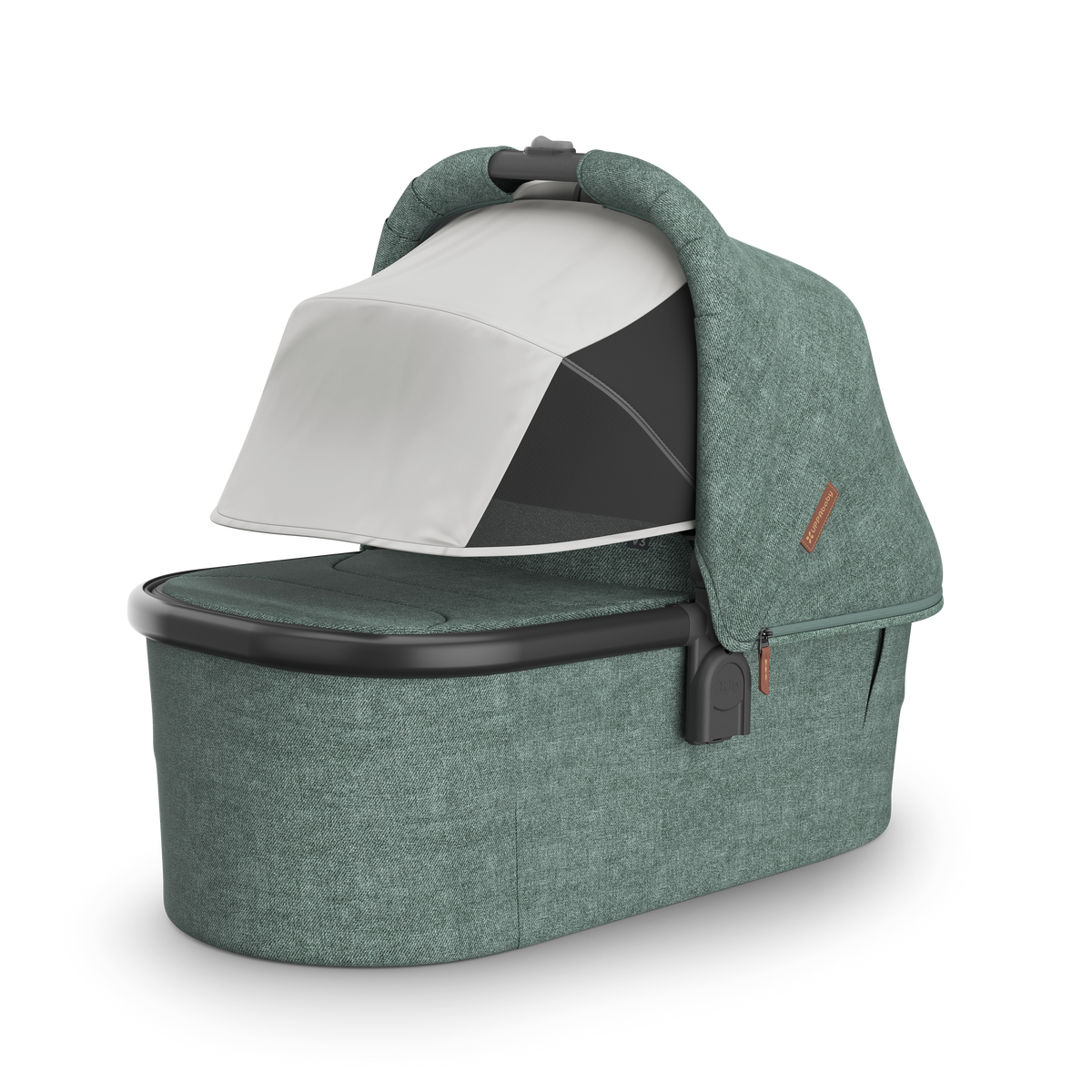UPPAbaby V3 Bassinet - Gwen (Green Melange), sunshade