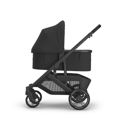UPPAbaby V3 Bassinet - Jake (Charcoal / Carbon), on Cruz V3, side