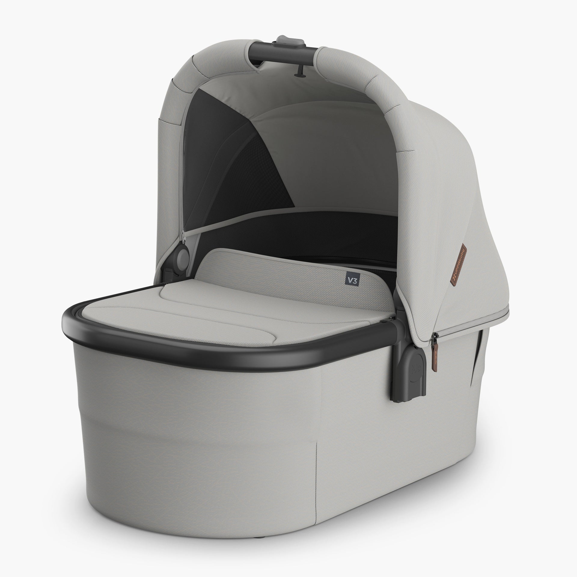 UPPAbaby V3 Bassinet - Pearl Grey Jacquard/Carbon Melange / Black (Savannah)