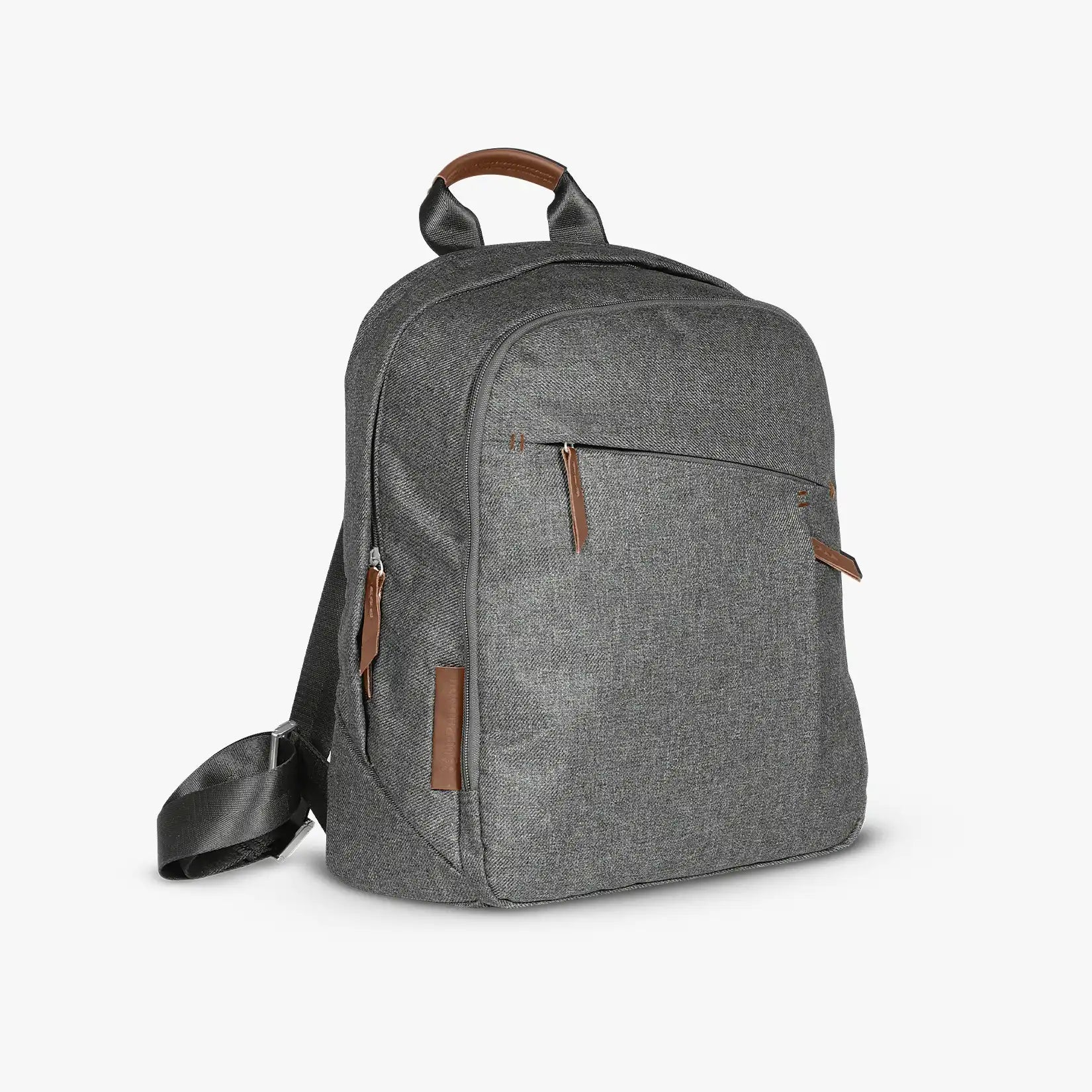 UPPAbaby Changing Backpack – Greyson (grey melange/saddle leather) - UPPAbaby Australia