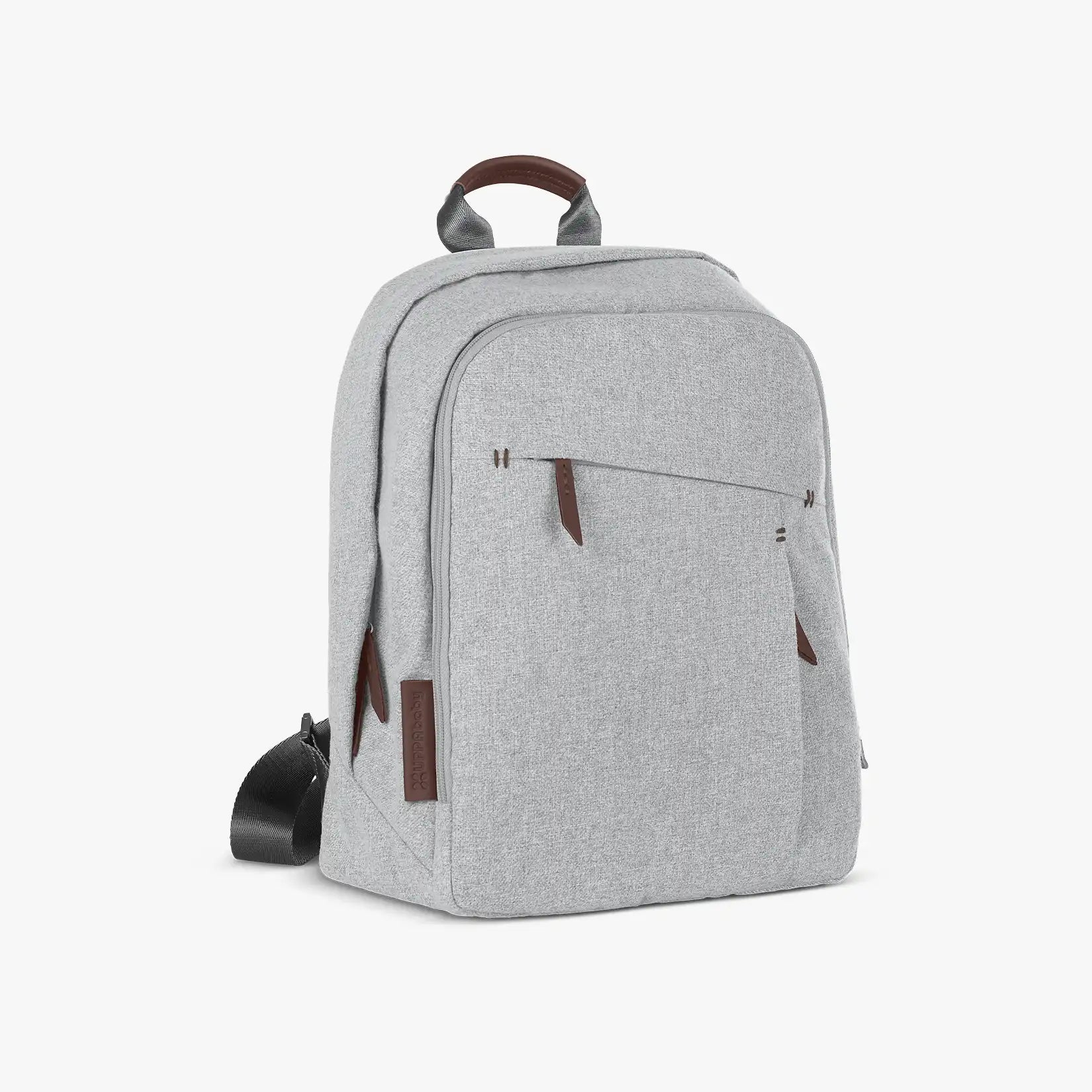 UPPAbaby Changing Backpack – Stella (grey brushed melange/chestnut leather) - UPPAbaby Australia