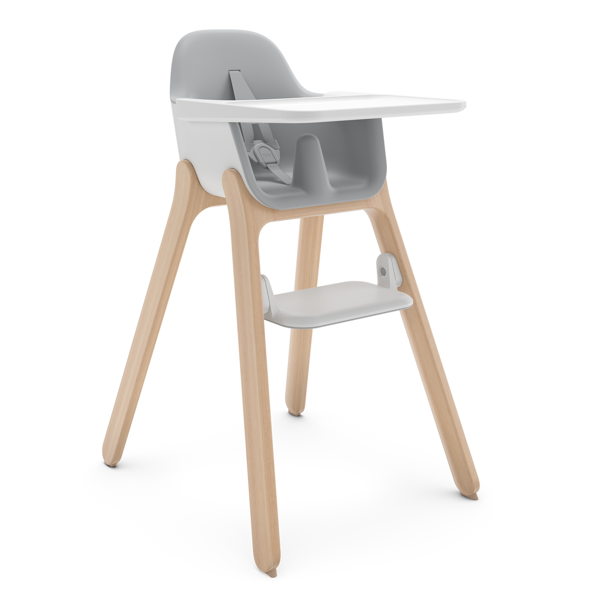 UPPAbaby Ciro Highchair - Chloe (Grey), three quarter right low foot