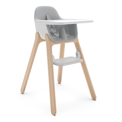 UPPAbaby Ciro Highchair - Chloe (Grey), three quarter right low foot