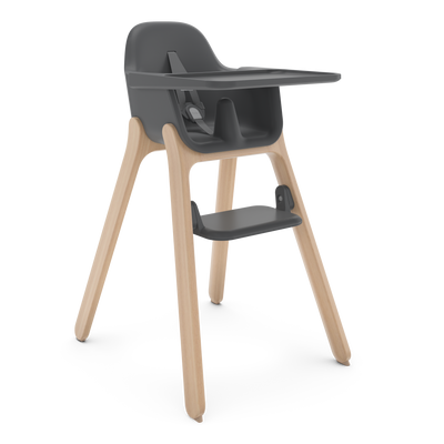 UPPAbaby Ciro Highchair - Jake (Charcoal), three quarter right low foot