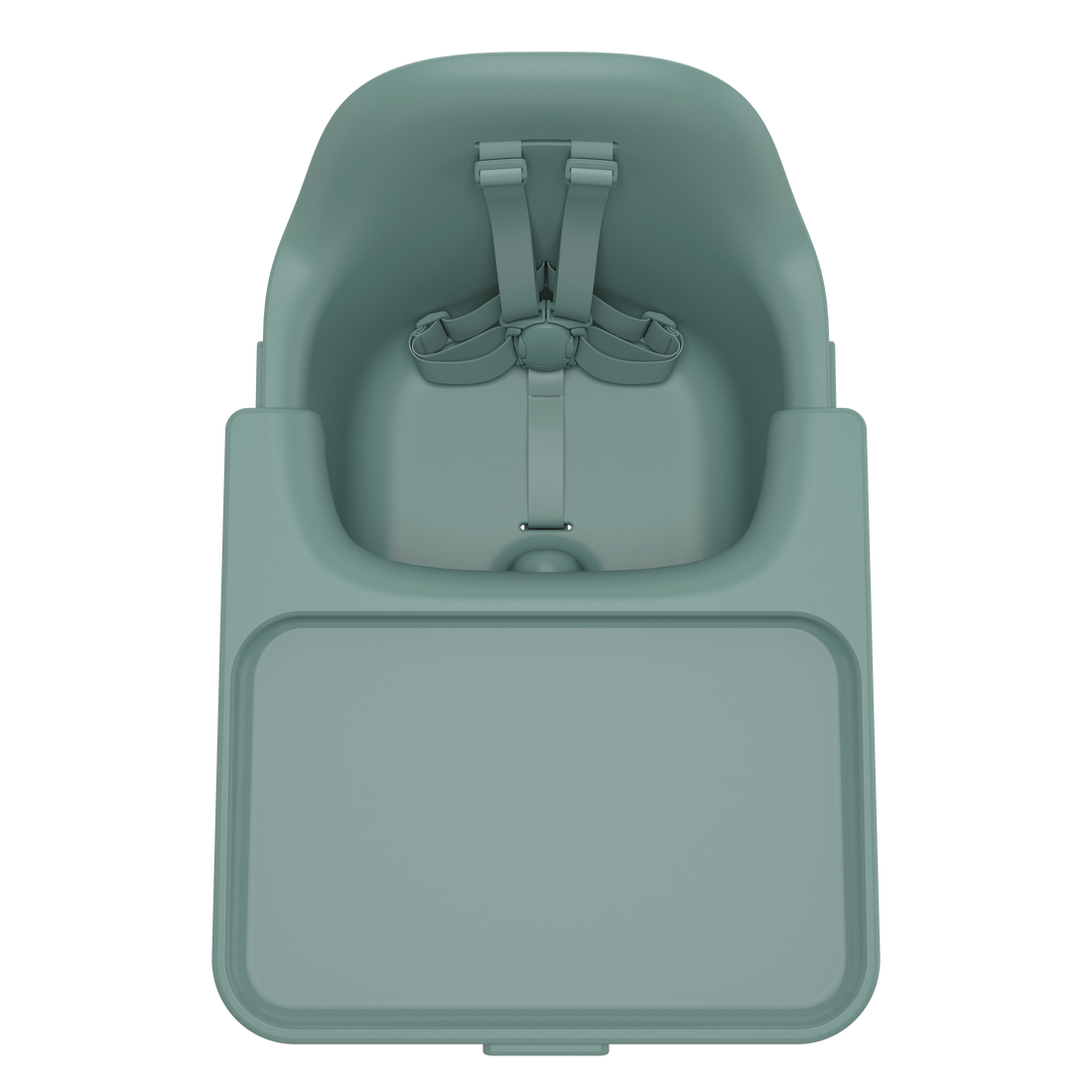 UPPAbaby Ciro V2 Highchair in Betsy (Spruce Green), from above with the tray extended