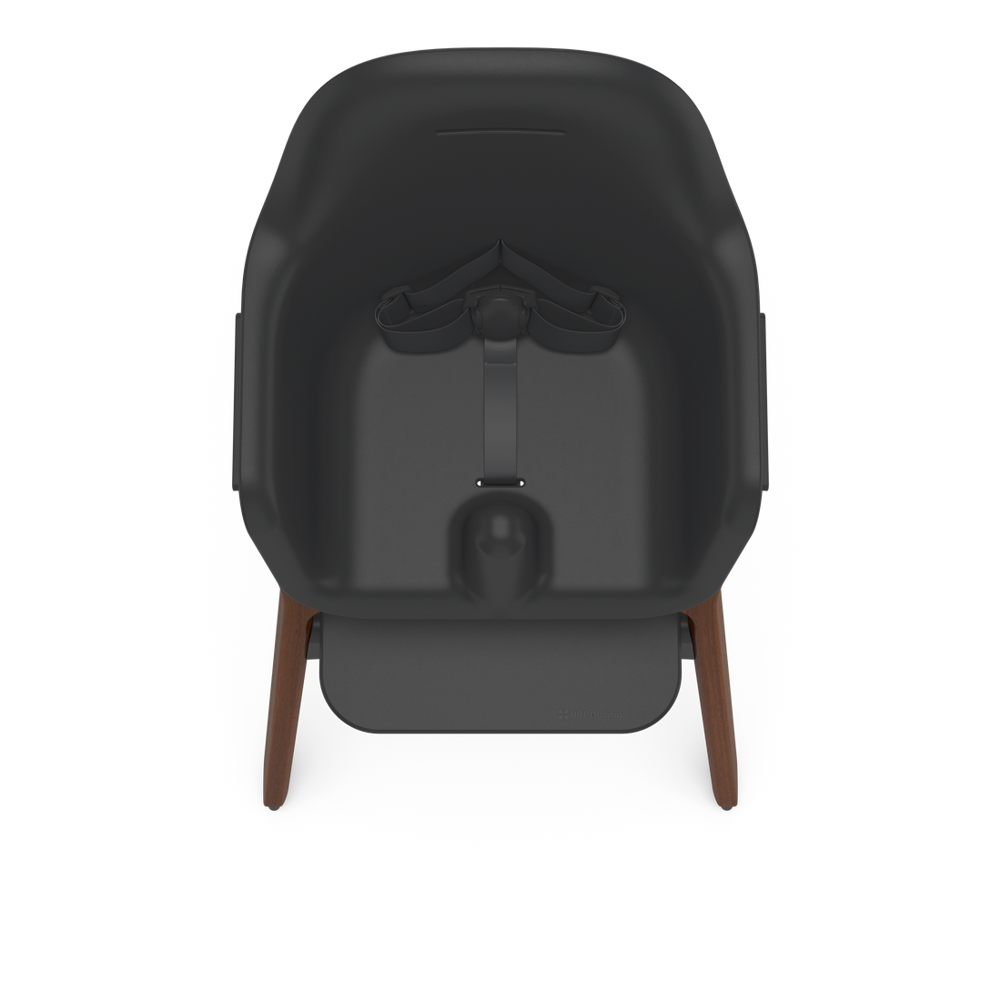 UPPAbaby Ciro V2 Highchair in Mason (Black), from above with the 3-point harness