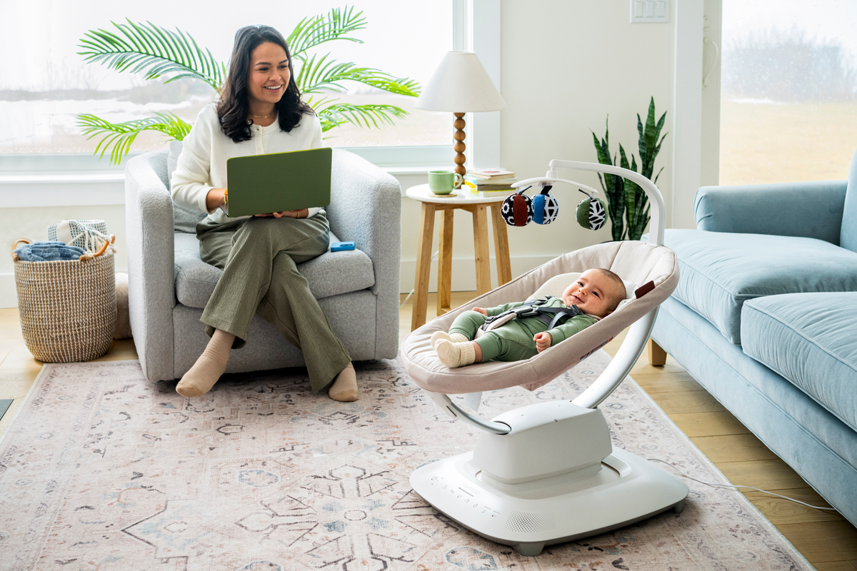 UPPAbaby MamaRoo Baby Swing - Charcoal Melange (Jake)