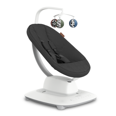 UPPAbaby MamaRoo Baby Swing - Charcoal Melange (Jake), three quarter right no insert