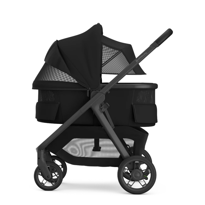 UPPAbaby Kona in James with the bassinet, side view, Bassinet