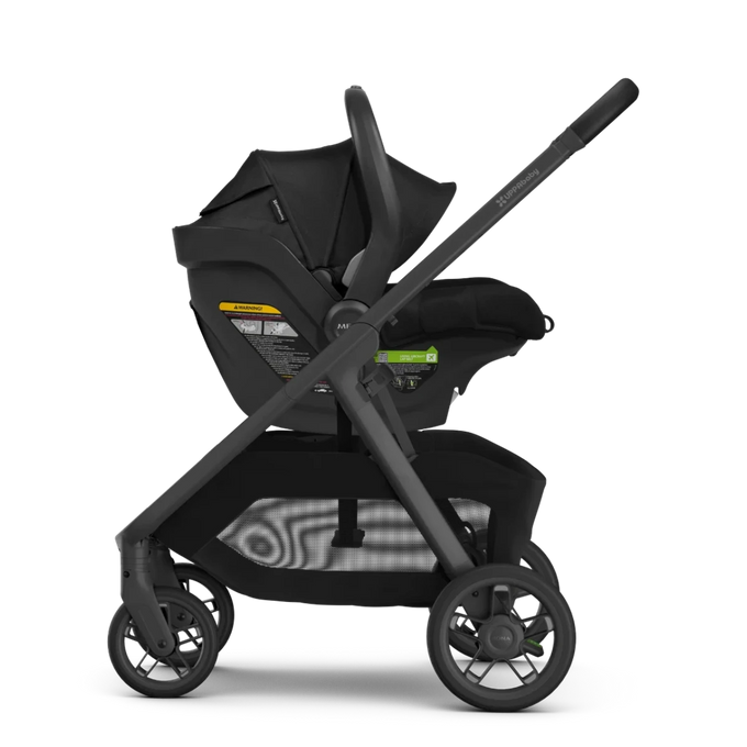 UPPAbaby Kona in James with the Mesa capsule, side view, Mesa capsule