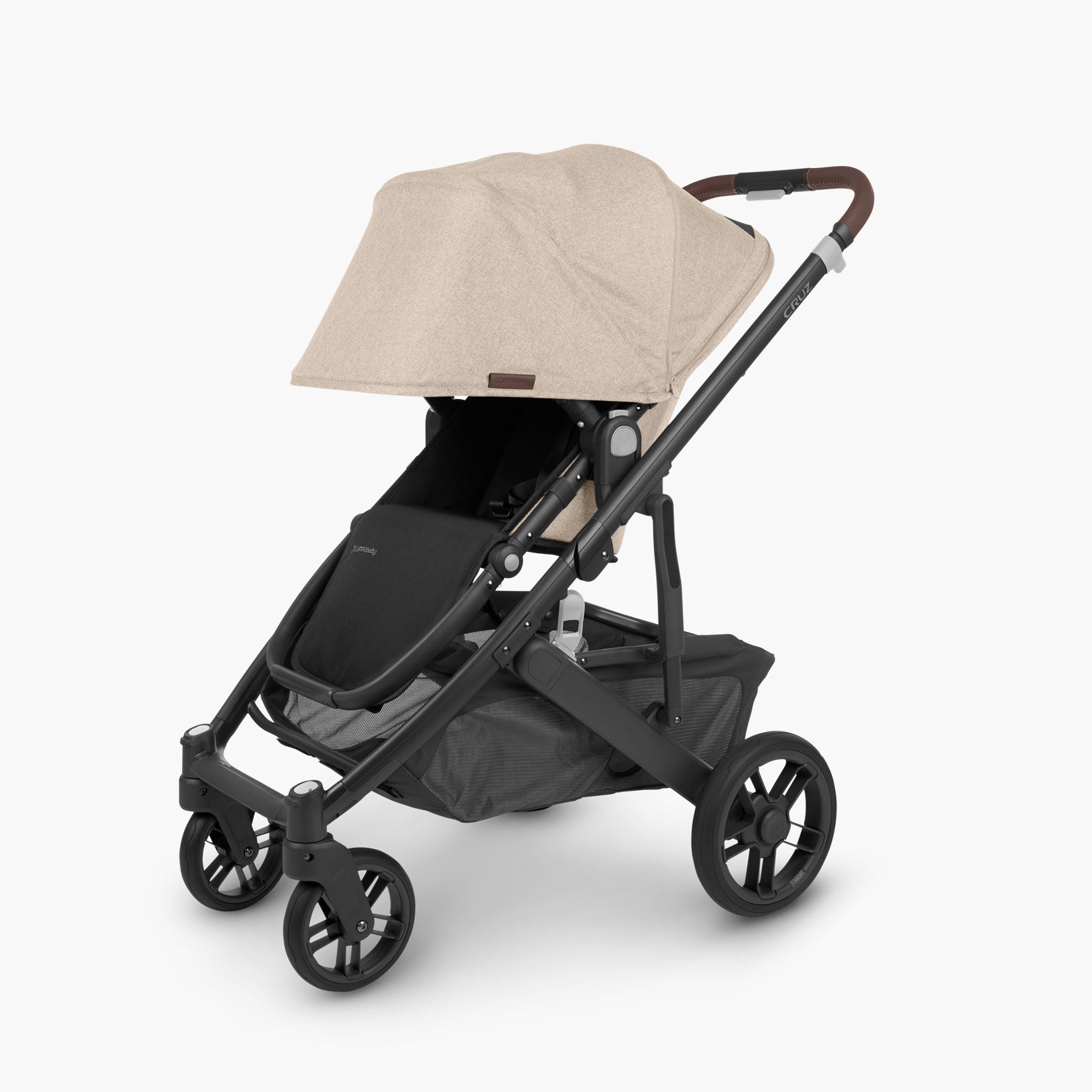 UPPAbaby Cruz V2 – Liam (Oat Mélange/Carbon/Chestnut Leather) - UPPAbaby Australia