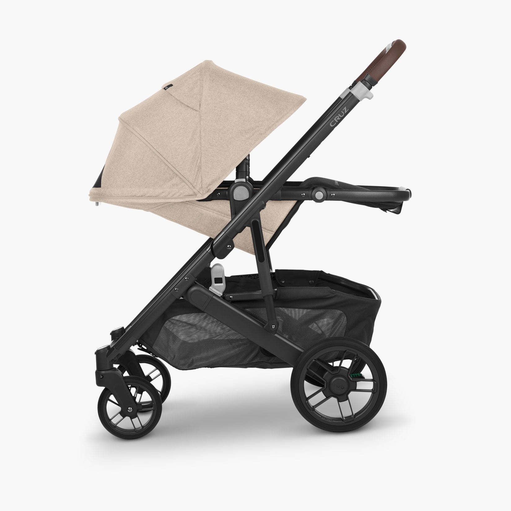 UPPAbaby Cruz V2 – Liam (Oat Mélange/Carbon/Chestnut Leather) - UPPAbaby Australia