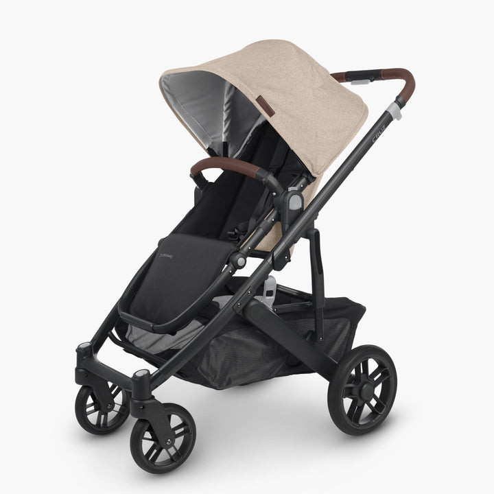 UPPAbaby Cruz V2 – Liam (Oat Mélange/Carbon/Chestnut Leather) - UPPAbaby Australia