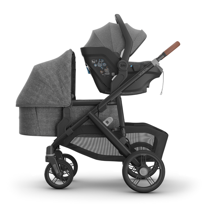 UPPAbaby Vista V3 Pram With Bassinet - James (Black), Capsule and Bassinet