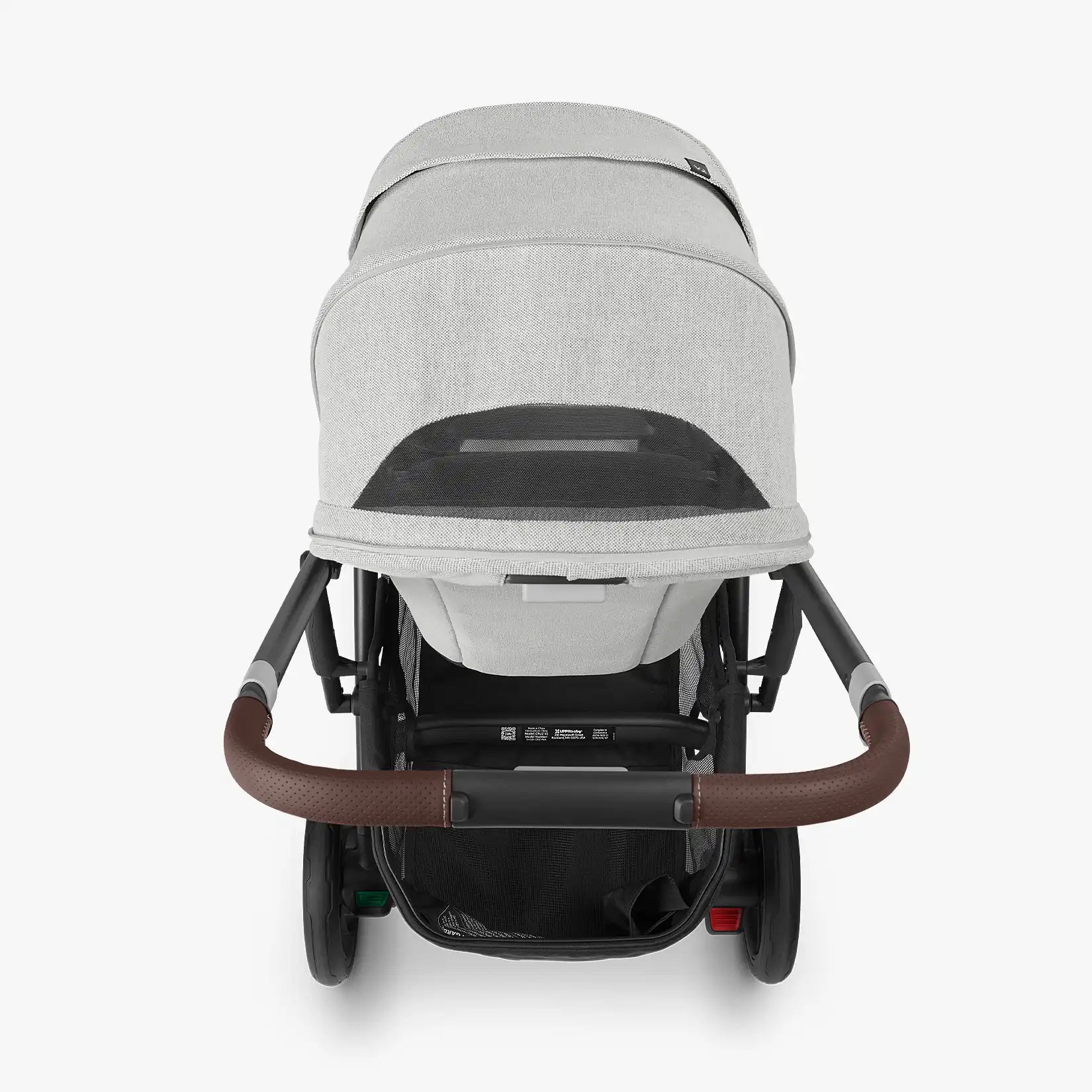 UPPAbaby Cruz V2 – Anthony (Grey & White Chenille/Carbon/Chestnut leather) - UPPAbaby Australia
