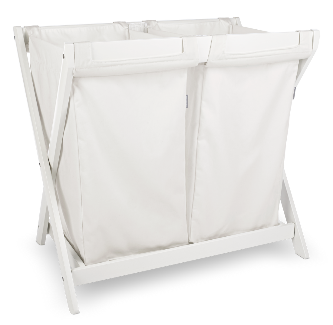 UPPAbaby Bassinet Hamper Insert, on white bassinet stand