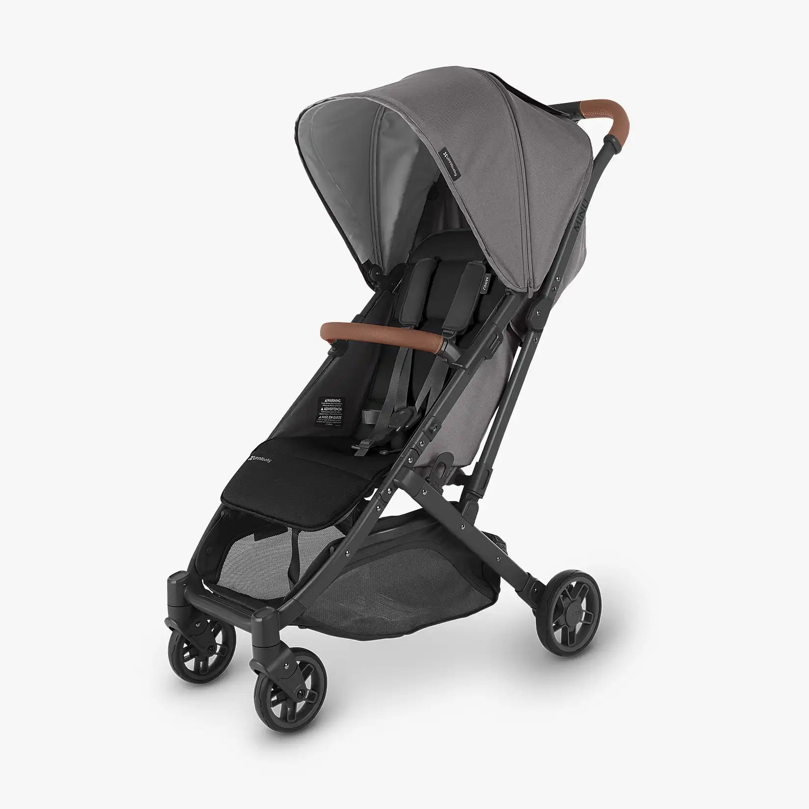 UPPAbaby Minu V2 – Greyson (Charcoal Melange/Carbon/Saddle Leather) - UPPAbaby Australia