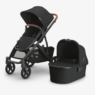 UPPAbaby Vista V3 Pram With Bassinet - Nori (Charcoal / Saddle Leather)
