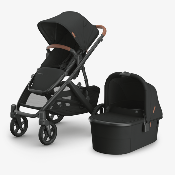 UPPAbaby Vista V3 Pram With Bassinet - Nori (Charcoal / Saddle Leather)