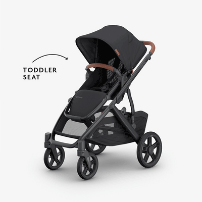 UPPAbaby Vista V3 Pram with Toddler Seat Only - Nori (Charcoal / Saddle Leather) - UPPAbaby Australia