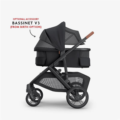 UPPAbaby Vista V3 Pram with Toddler Seat Only - Nori (Charcoal / Saddle Leather) - UPPAbaby Australia