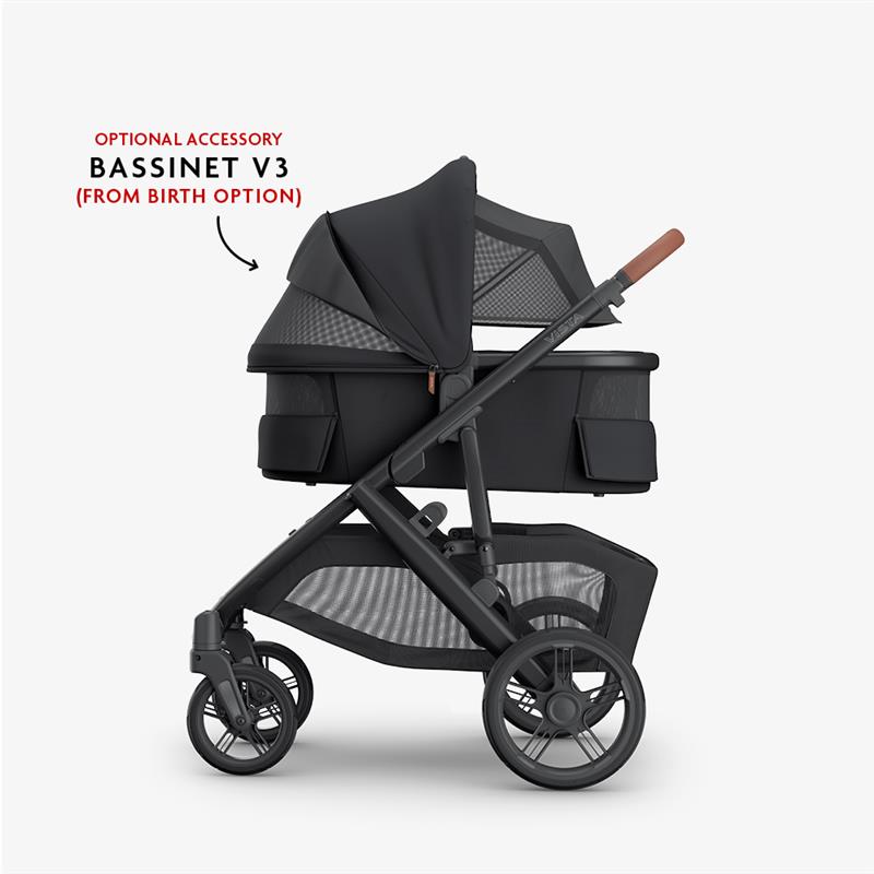 UPPAbaby Vista V3 Pram with Toddler Seat Only - Nori (Charcoal / Saddle Leather)