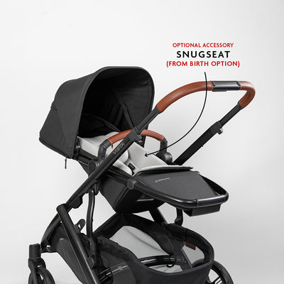 UPPAbaby Vista V3 Pram with Toddler Seat Only - Nori (Charcoal / Saddle Leather) - UPPAbaby Australia