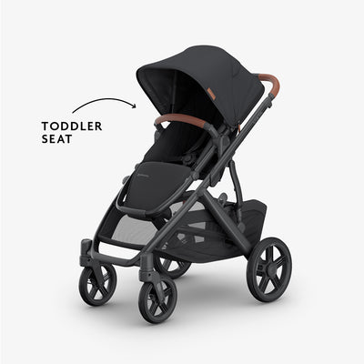 Damaged Box - UPPAbaby Vista V3 Pram with Toddler Seat Only - Nori (Charcoal / Saddle Leather) - UPPAbaby Australia