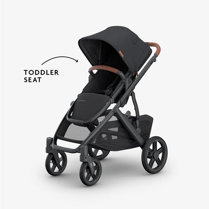UPPAbaby Vista V3 Pram with Toddler Seat Only - Nori (Charcoal / Saddle Leather)