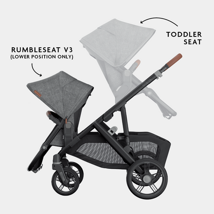UPPAbaby Vista V3 RumbleSeat - Nori (Charcoal / Saddle)