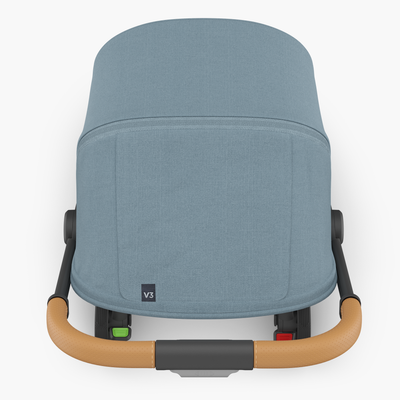 UPPAbaby MINU V3 Stroller - Dillan (Blue/Carbon/ Sand Leather) Top