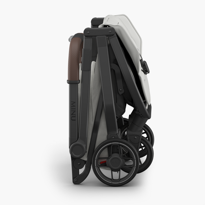 UPPAbaby MINU V3 Stroller - Savannah (Pearl Grey/Carbon) Folded
