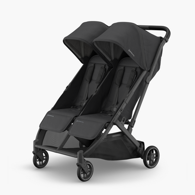 Stroller frame and two seats