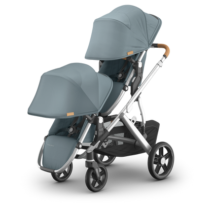 UPPAbaby VISTA V3 RumbleSeat Blue Stone/Silver- Callum Double Sunshade
