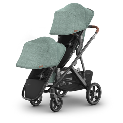 UPPAbaby VISTA V3 RumbleSeat Green Melange/Carbon - Gwen Double Sunshade