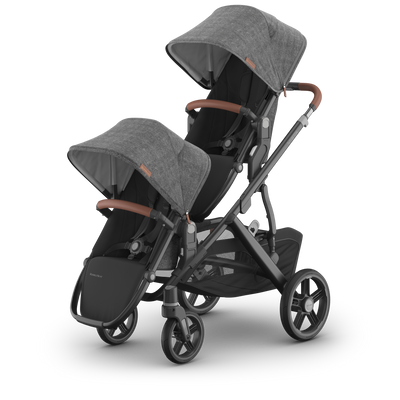 UPPAbaby Vista V3 RumbleSeat - Charcoal Melange/Carbon - Greyson Double Sunshade
