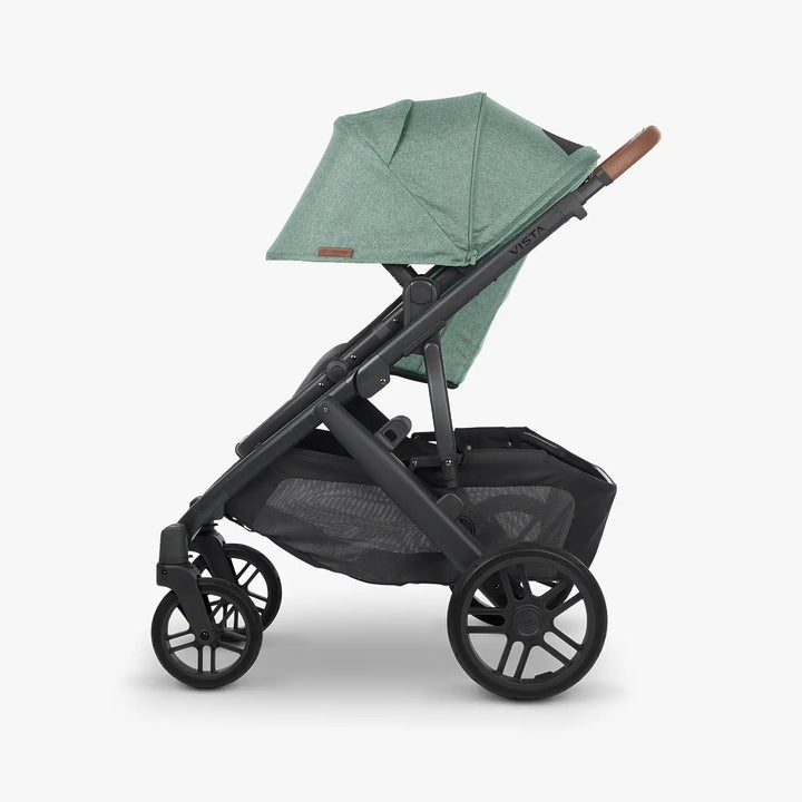 UPPAbaby VISTA V2 With Bassinet - Gwen (Green Mélange/Carbon/Saddle Leather) - UPPAbaby Australia