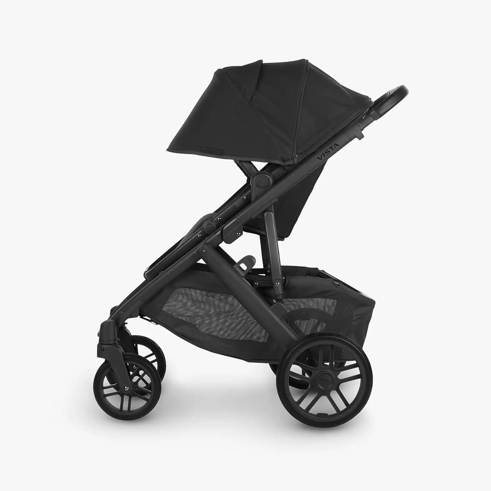 UPPAbaby Vista V2 With Bassinet - Jake (Black Fabric/Black Leather/Carbon Frame) - UPPAbaby Australia