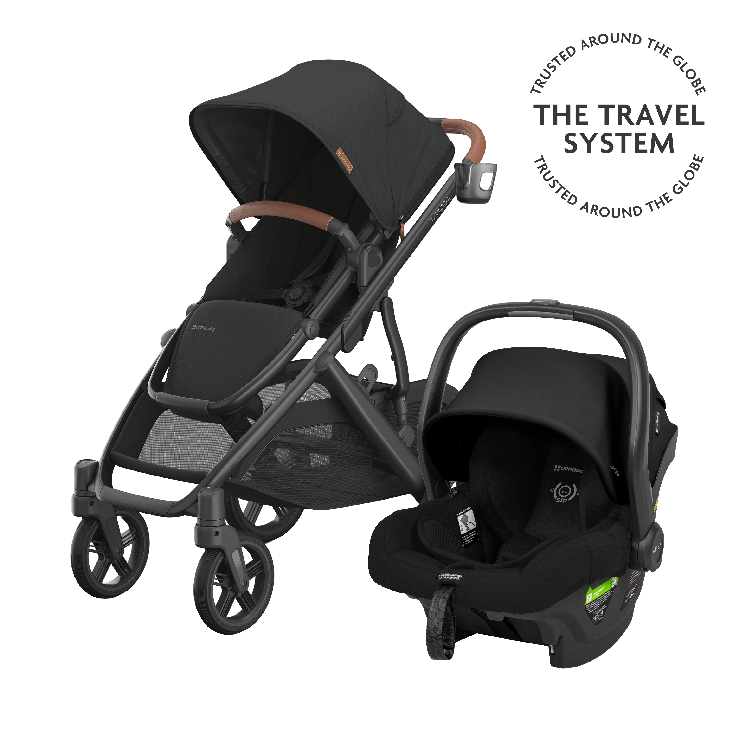 Travel System Bundle - Vista V3 Nori, Mesa & Cup Holder - UPPAbaby Australia
